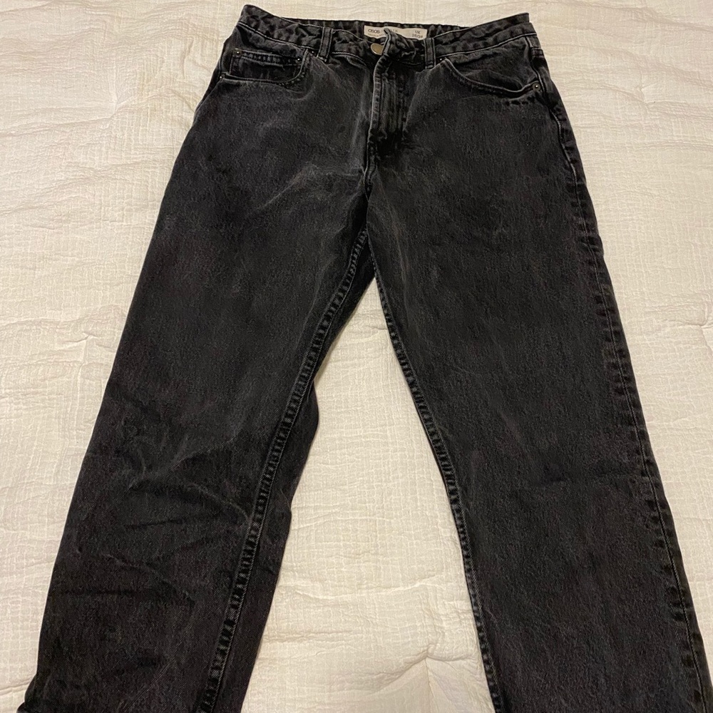 Petite Black Straight Leg Jeans